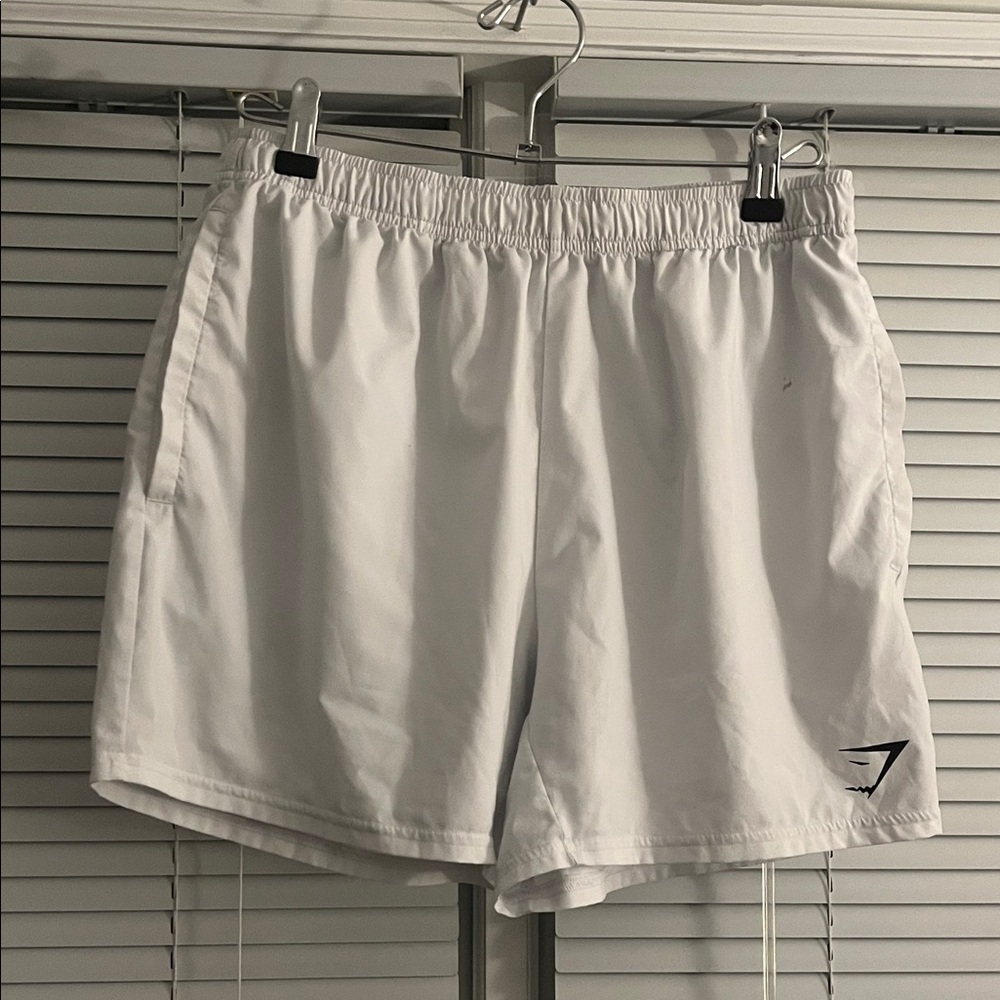 Gymshark White Training Shorts with Subtle Logo